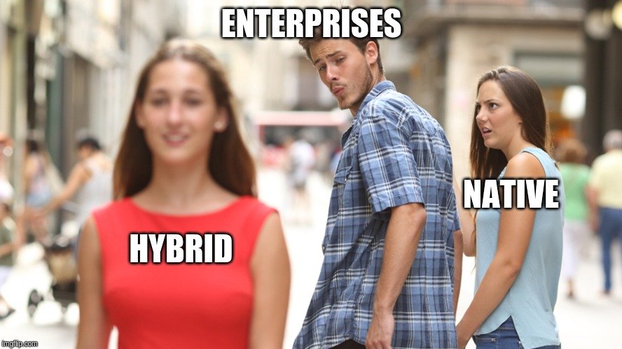 native vs hybrid app meme