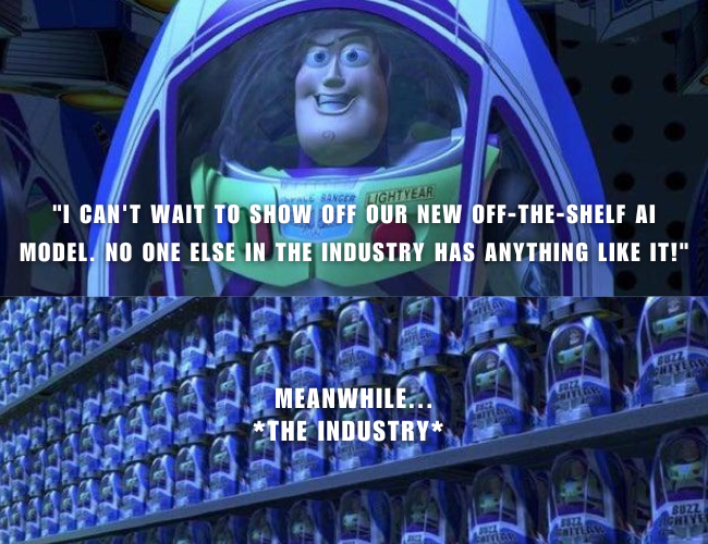 custom AI vs off the shelf AI meme