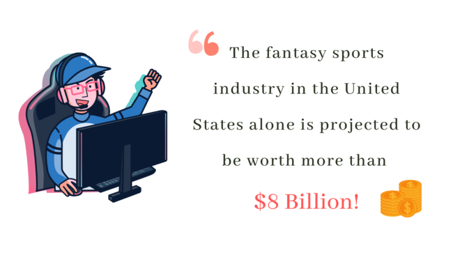 The fantasy sports industry in the United States alone is projected to be worth more than $8 billion!