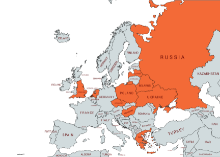 Europe map