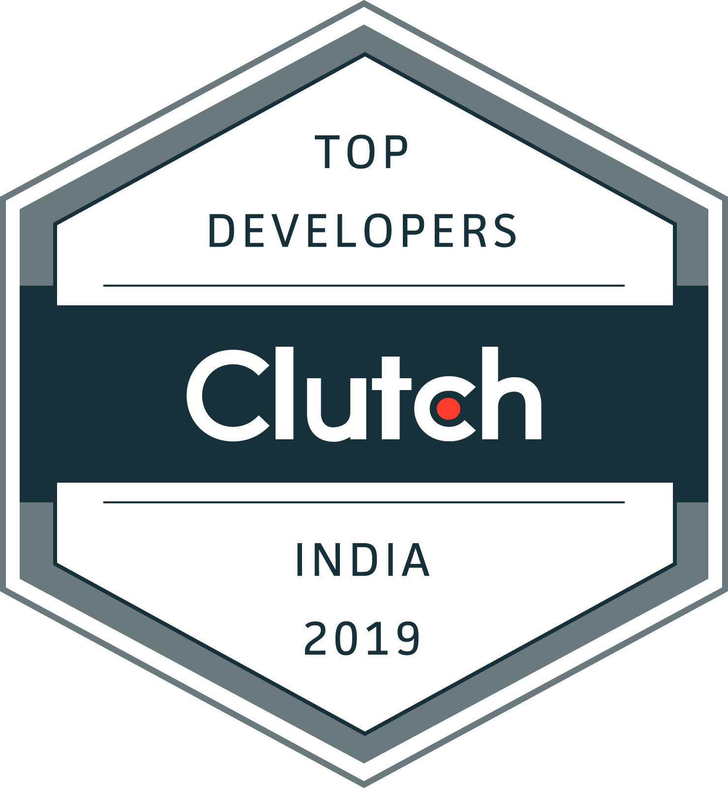 Clutch logo for top developers in India in 2019